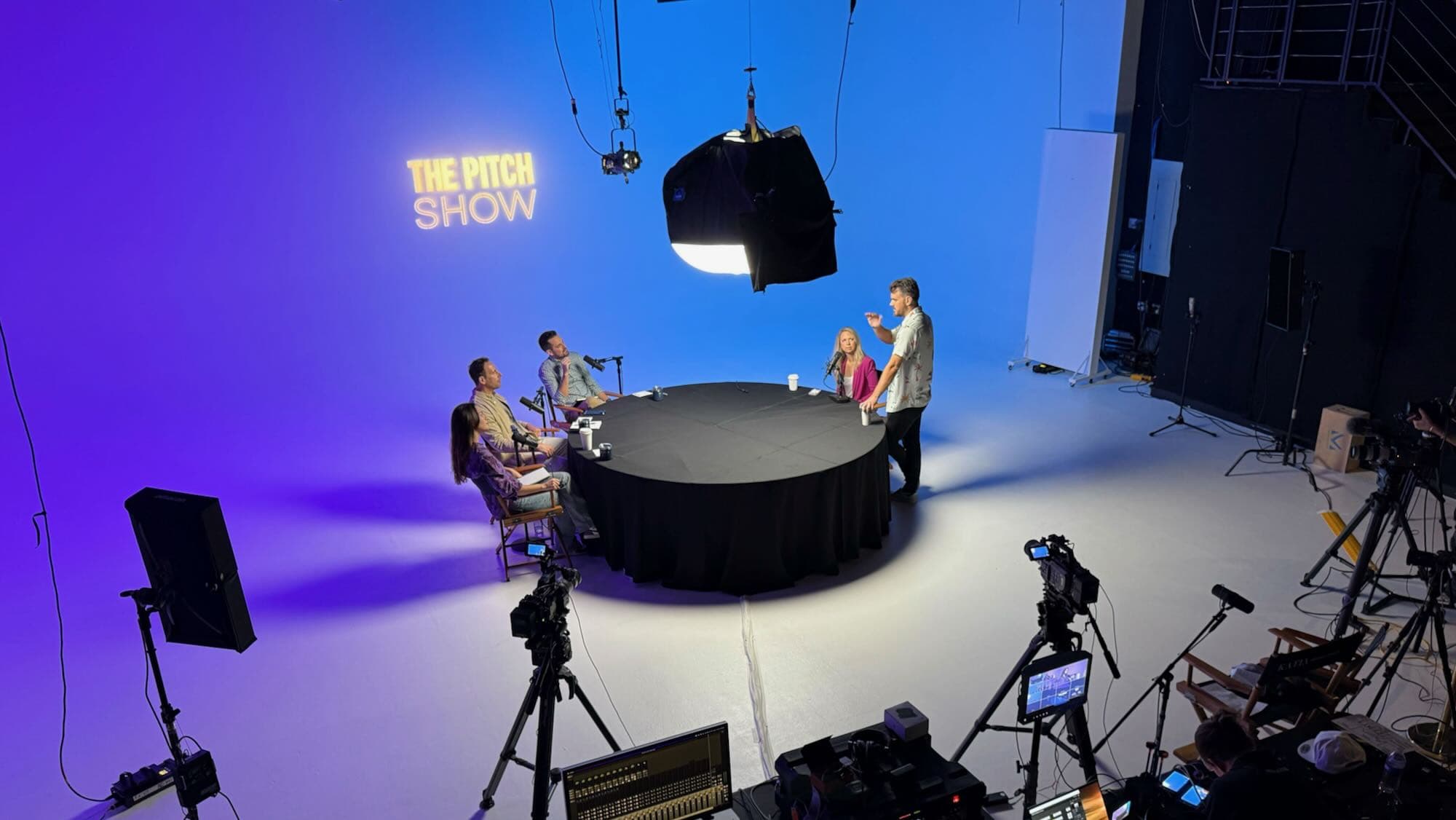 Overhead view of The Pitch studio